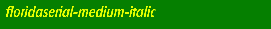 FloridaSerial-Medium-Italic.ttf(字体效果展示)