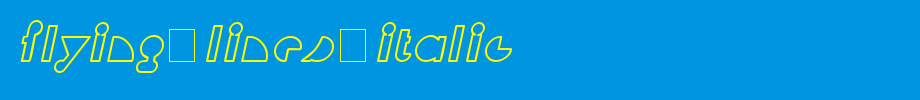 Flying-Lines-Italic.ttf
(Art font online converter effect display)