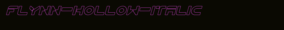 Flynn-Hollow-Italic.ttf
(Art font online converter effect display)
