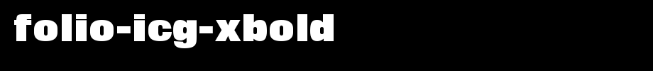 Folio-ICG-XBold.ttf(字体效果展示)