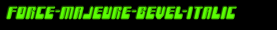 Force-Majeure-Bevel-Italic.ttf(艺术字体在线转换器效果展示图)
