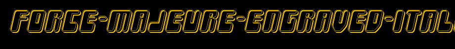 Force-Majeure-Engraved-Italic.ttf(艺术字体在线转换器效果展示图)