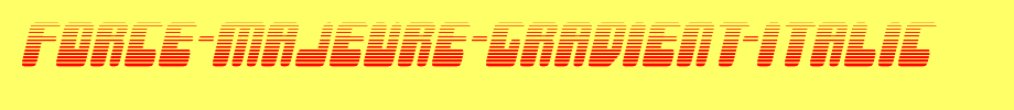 Force-Majeure-Gradient-Italic.ttf(字体效果展示)