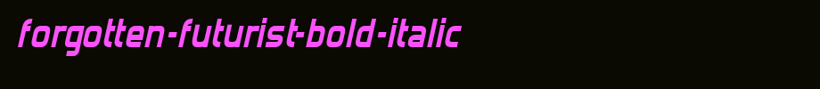 Forgotten-Futurist-Bold-Italic.ttf
(Art font online converter effect display)