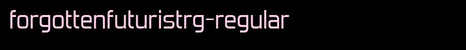 ForgottenFuturistRg-Regular.ttf(字体效果展示)