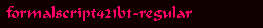 FormalScript421BT-Regular.ttf(艺术字体在线转换器效果展示图)