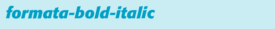 Formata-Bold-Italic.ttf(艺术字体在线转换器效果展示图)
