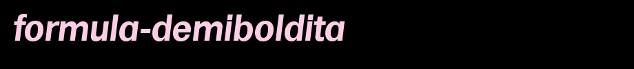 Formula-DemiBoldIta.ttf(艺术字体在线转换器效果展示图)