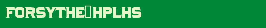 Forsythe-HPLHS.ttf
(Art font online converter effect display)