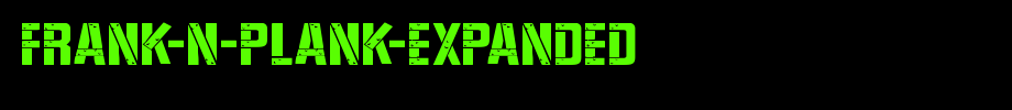 Frank-n-Plank-Expanded.ttf(艺术字体在线转换器效果展示图)