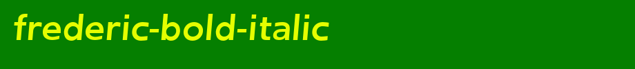 Frederic-Bold-Italic.ttf(字体效果展示)