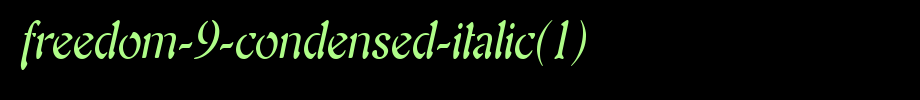 Freedom-9-Condensed-Italic(1).ttf(艺术字体在线转换器效果展示图)