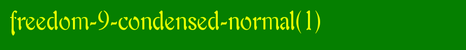 Freedom-9-Condensed-Normal(1).ttf(艺术字体在线转换器效果展示图)