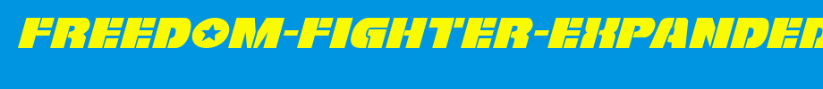 Freedom-Fighter-Expanded-Italic.ttf(艺术字体在线转换器效果展示图)