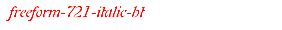 Freeform-721-Italic-BT.ttf(字体效果展示)