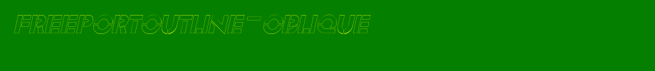 FreeportOutline-Oblique.ttf(字体效果展示)