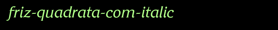 Friz-Quadrata-Com-Italic.ttf(艺术字体在线转换器效果展示图)