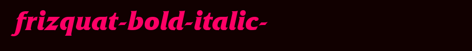 FrizQuaT-Bold-Italic-.ttf(字体效果展示)