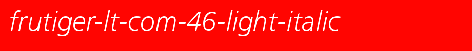 Frutiger-LT-Com-46-Light-Italic.ttf(艺术字体在线转换器效果展示图)