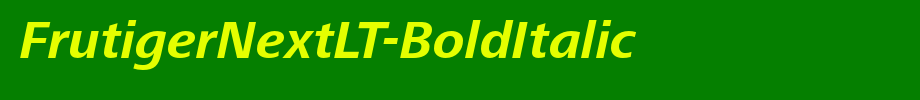 FrutigerNextLT-BoldItalic_ English font
