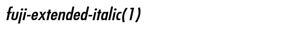 Fuji-Extended-Italic(1).ttf(字体效果展示)