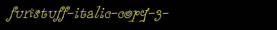 Funstuff-Italic-copy-3-.ttf(艺术字体在线转换器效果展示图)
