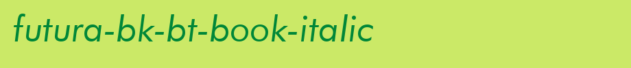 Futura-Bk-BT-Book-Italic.ttf(艺术字体在线转换器效果展示图)