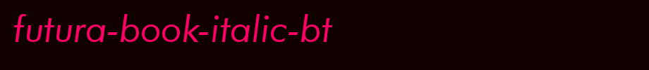 Futura-Book-Italic-BT.ttf(艺术字体在线转换器效果展示图)