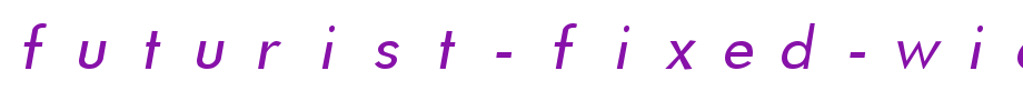 Futurist-Fixed-width-Italic.ttf(字体效果展示)