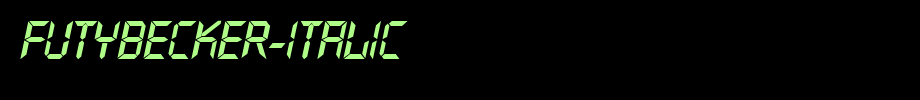 FutyBecker-Italic.ttf(艺术字体在线转换器效果展示图)