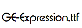 GE-Expression.ttf(艺术字体在线转换器效果展示图)