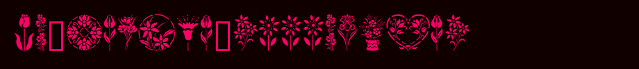 GE-Floral-Stencils.ttf(艺术字体在线转换器效果展示图)