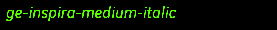 GE-Inspira-Medium-Italic.ttf(艺术字体在线转换器效果展示图)