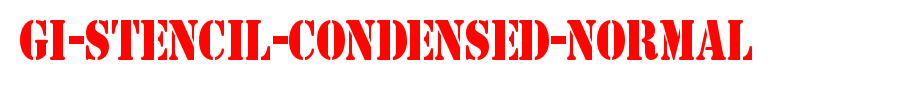 GI-Stencil-Condensed-Normal.ttf(艺术字体在线转换器效果展示图)