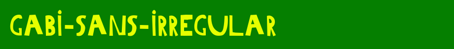 Gabi-Sans-Irregular.ttf
(Art font online converter effect display)