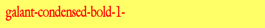 Galant-Condensed-Bold-1-.ttf(字体效果展示)