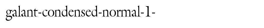 Galant-Condensed-Normal-1-.ttf(字体效果展示)