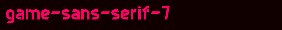 Game-Sans-Serif-7.ttf
(Art font online converter effect display)