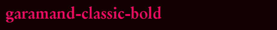 Garamand-Classic-Bold.ttf
(Art font online converter effect display)