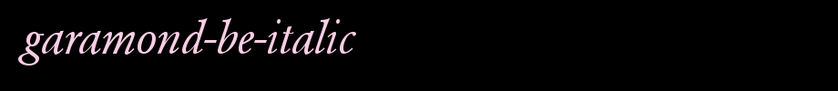 Garamond-BE-Italic.ttf(艺术字体在线转换器效果展示图)