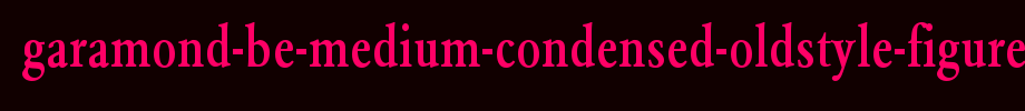 Garamond-BE-Medium-Condensed-Oldstyle-Figures.ttf
(Art font online converter effect display)