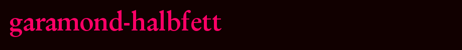 Garamond-Halbfett.ttf
(Art font online converter effect display)