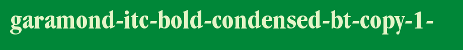 Garamond-ITC-Bold-Condensed-BT-copy-1-.ttf(字体效果展示)