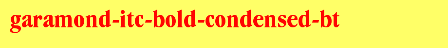 Garamond-ITC-Bold-Condensed-BT.ttf
(Art font online converter effect display)