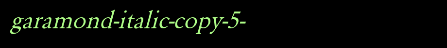 Garamond-Italic-copy-5-.ttf(艺术字体在线转换器效果展示图)