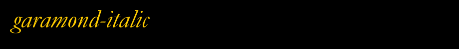 Garamond-Italic_英文字体(艺术字体在线转换器效果展示图)