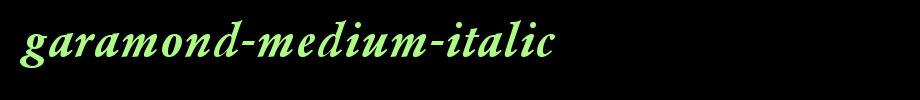Garamond-Medium-Italic.ttf(艺术字体在线转换器效果展示图)
