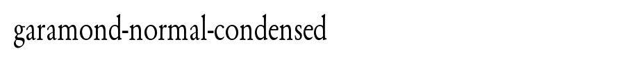 Garamond-Normal-Condensed.ttf
(Art font online converter effect display)