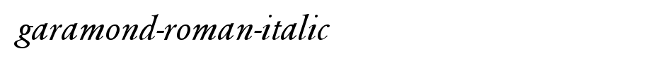 Garamond-Roman-Italic.ttf(艺术字体在线转换器效果展示图)