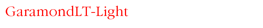 GaramondLT-Light_ English font
